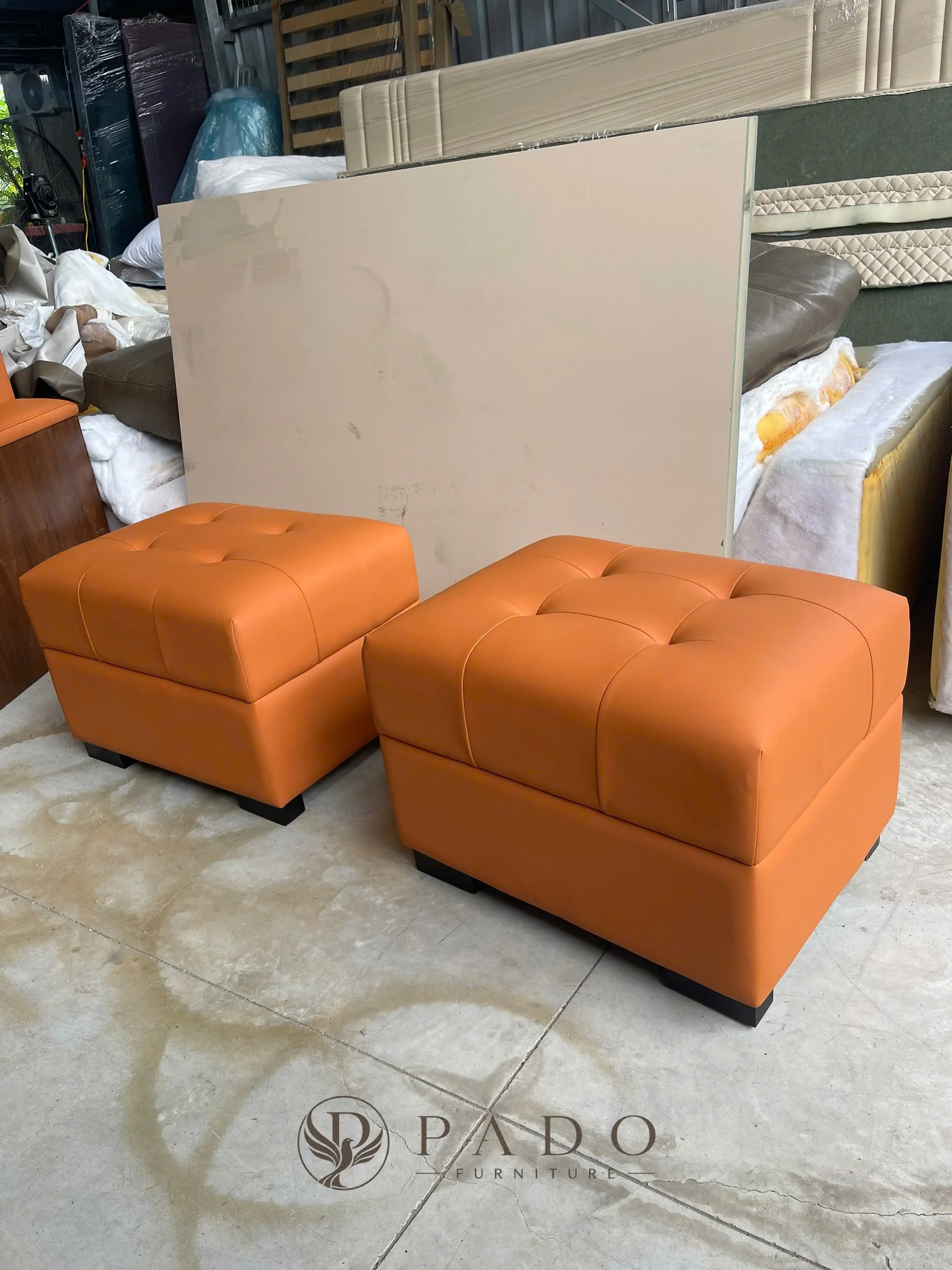 Sofa da nâu đất nổi bật - ảnh sản phẩm